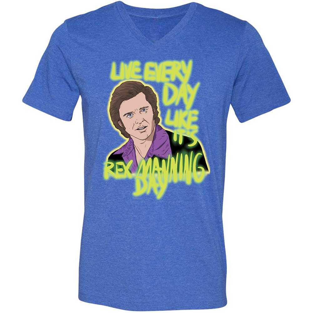 Unisex V-Neck T-Shirt - E2J26ZB4 - Heather True Royal - 4