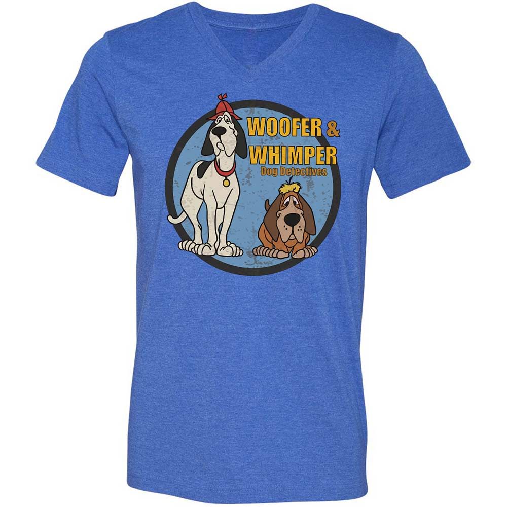 Unisex V-Neck T-Shirt - 46HHCJAX - Heather True Royal - 4