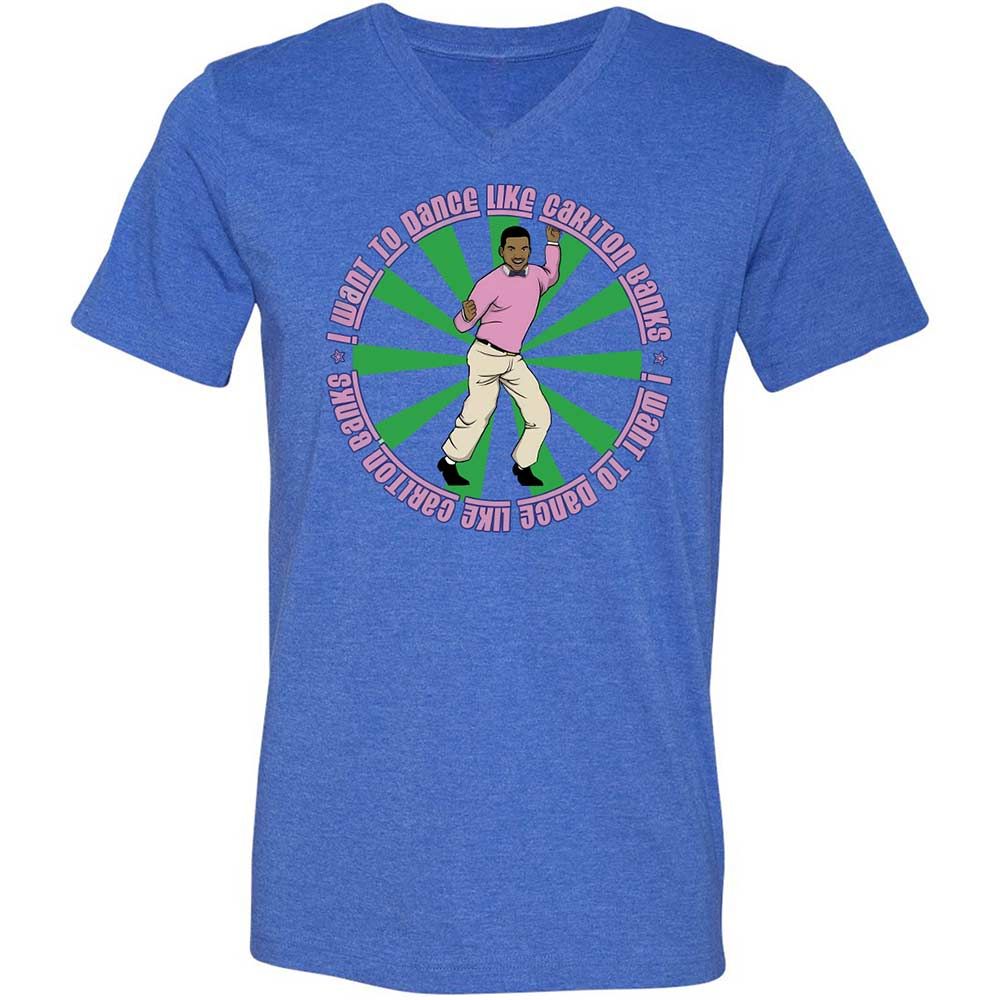 Unisex V-Neck T-Shirt - 6DALRHGL - Heather True Royal - 4