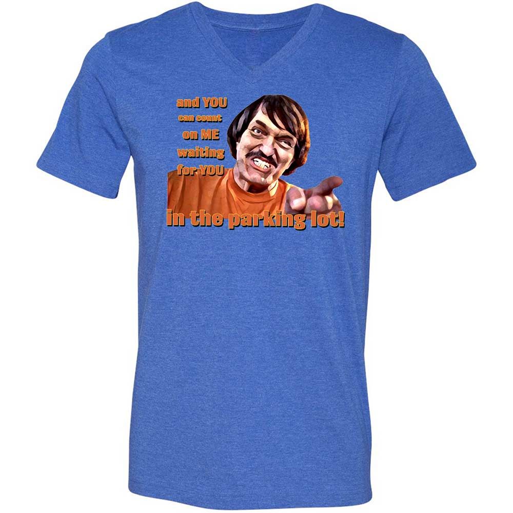 Unisex V-Neck T-Shirt - LZ1FNZML - Heather True Royal - 4