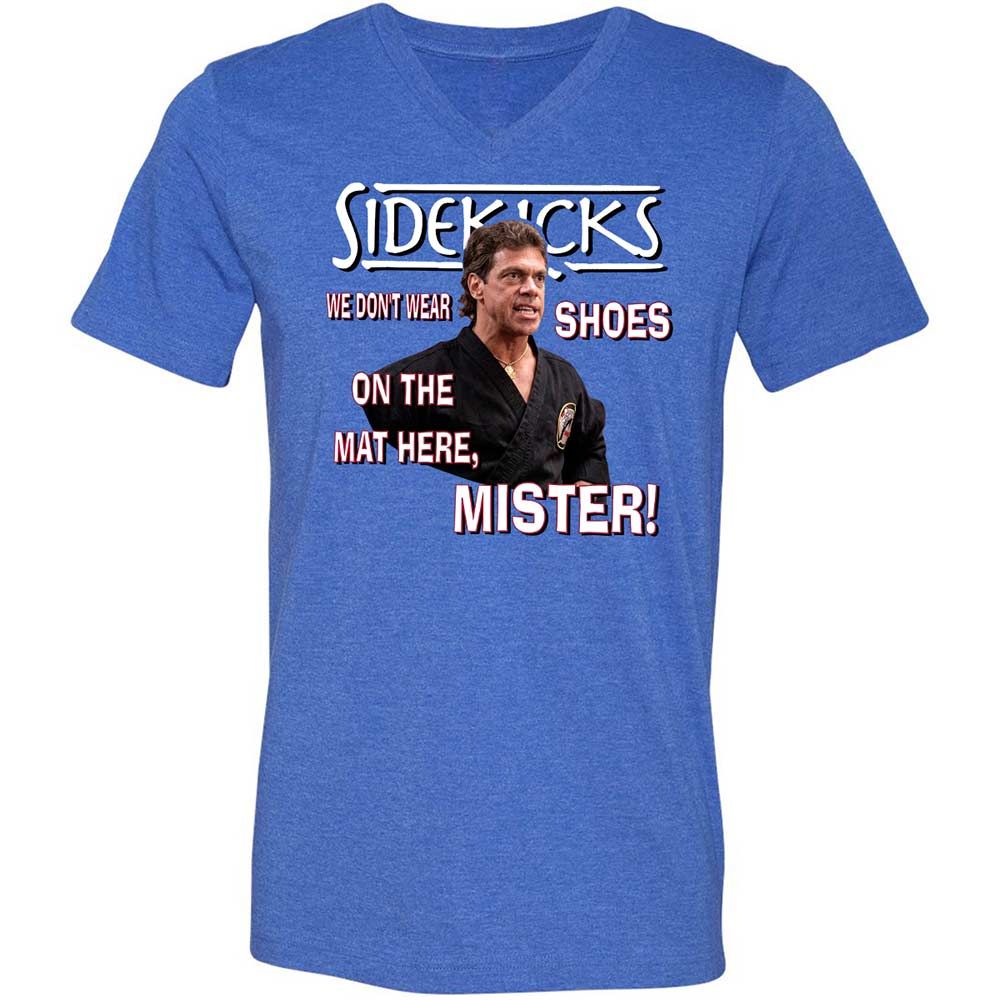 Unisex V-Neck T-Shirt - 8FS5PCCK - Heather True Royal - 4