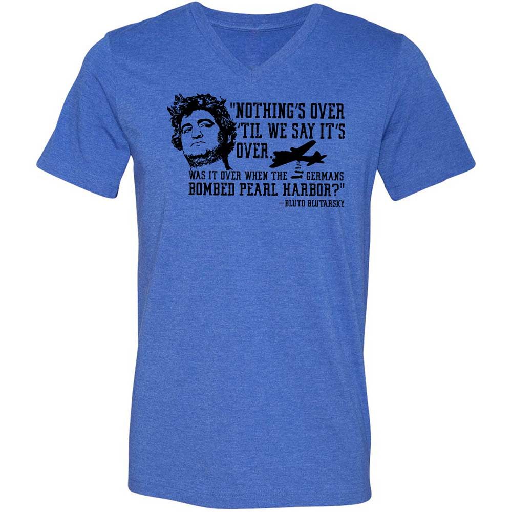 Unisex V-Neck T-Shirt - ZW3F1LL2 - Heather True Royal - 4