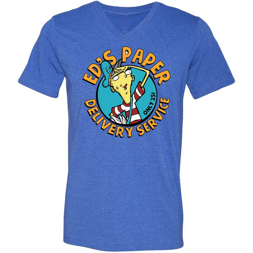 Unisex V-Neck T-Shirt - M6CTV62E - Heather True Royal - 4