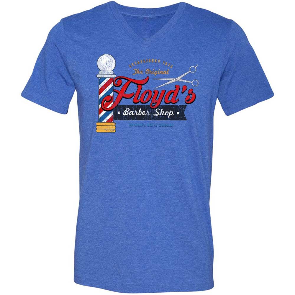 Unisex V-Neck T-Shirt - 9NQY7WGG - Heather True Royal - 4