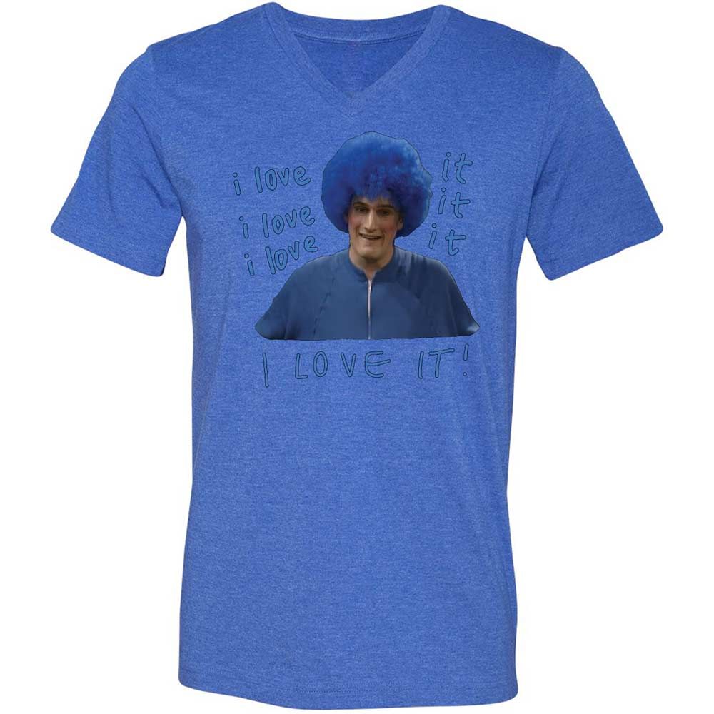 Unisex V-Neck T-Shirt - 136ESRPW - Heather True Royal - 4