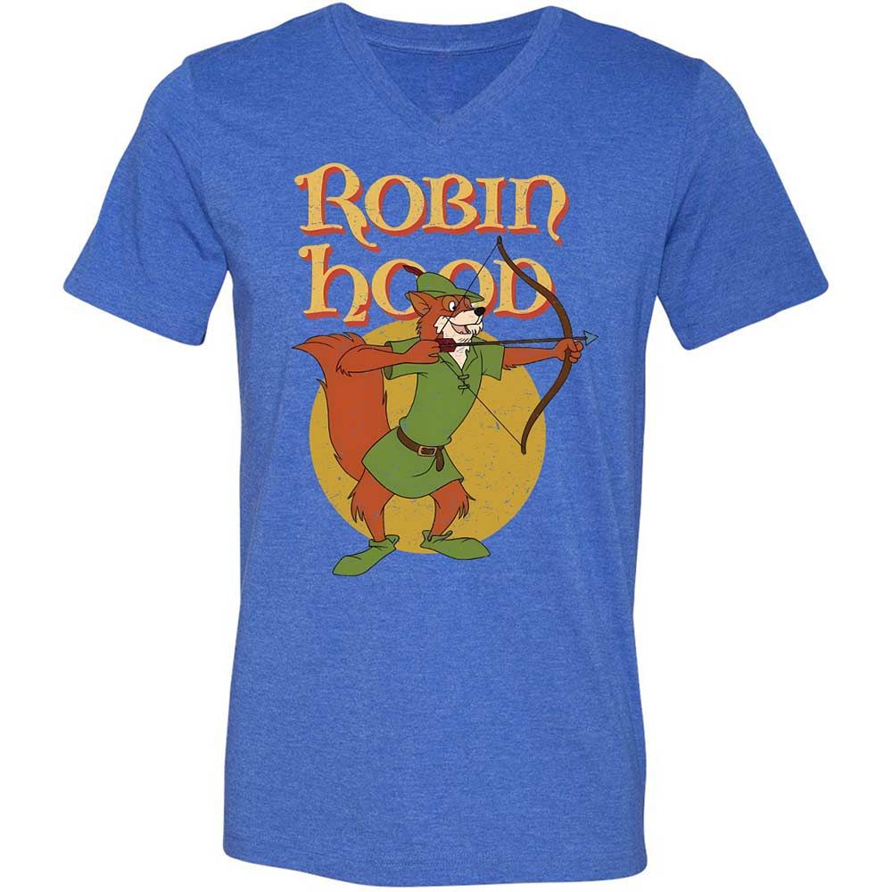Unisex V-Neck T-Shirt - 74LK12LN - Heather True Royal - 4