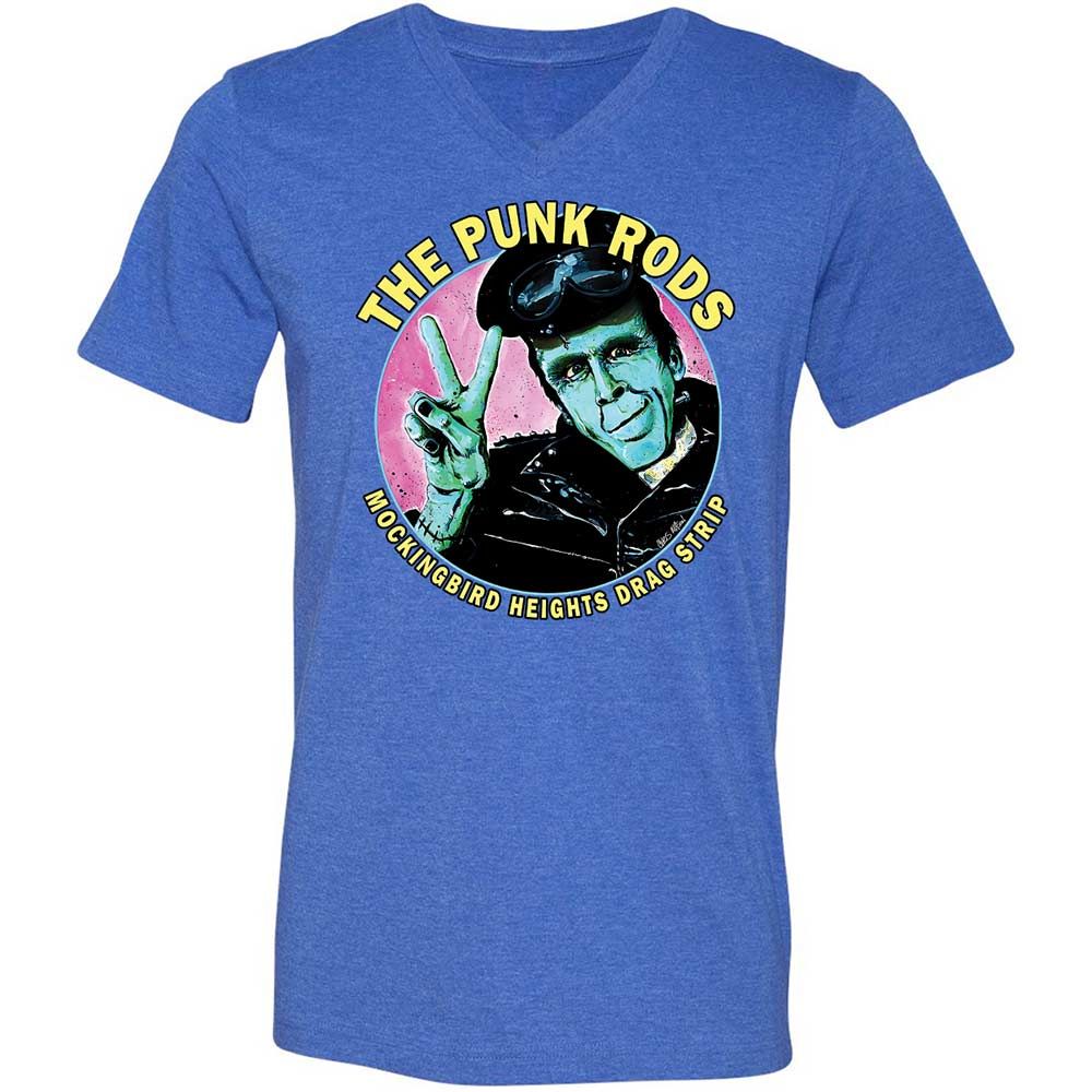 Unisex V-Neck T-Shirt - 9S9WHDHM - Heather True Royal - 4