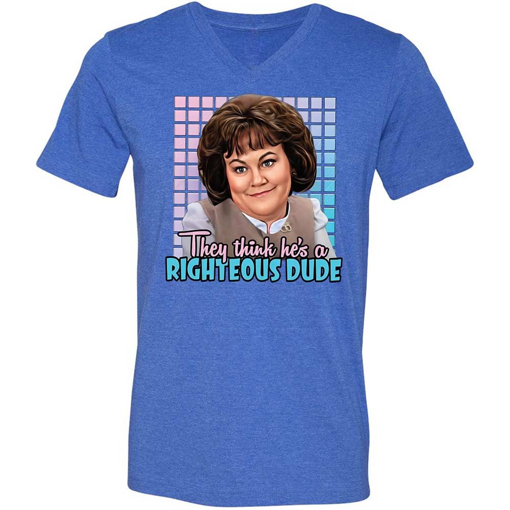 Unisex V-Neck T-Shirt - DX53F49G - Heather True Royal - 4
