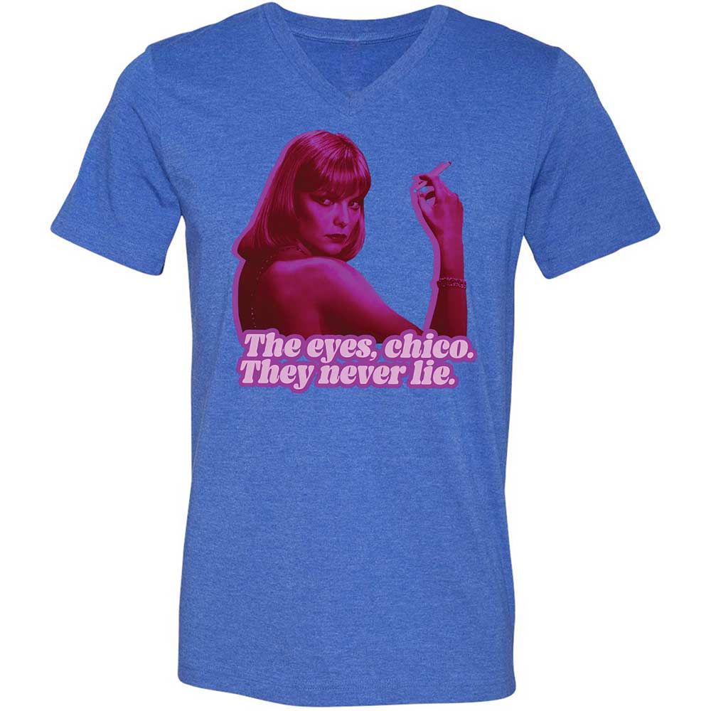 Unisex V-Neck T-Shirt - J5LRWTQW - Heather True Royal - 4