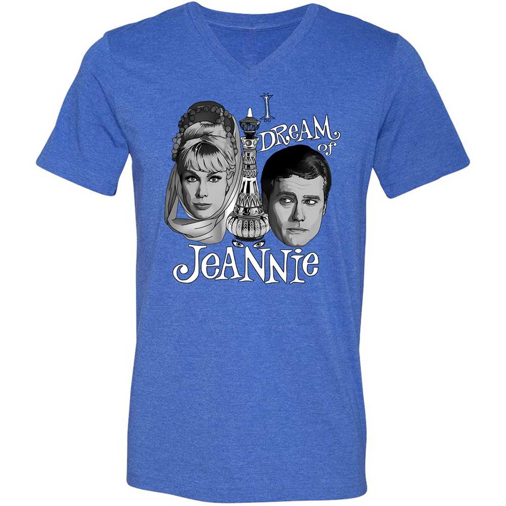 Unisex V-Neck T-Shirt - MGXZH87T - Heather True Royal - 4