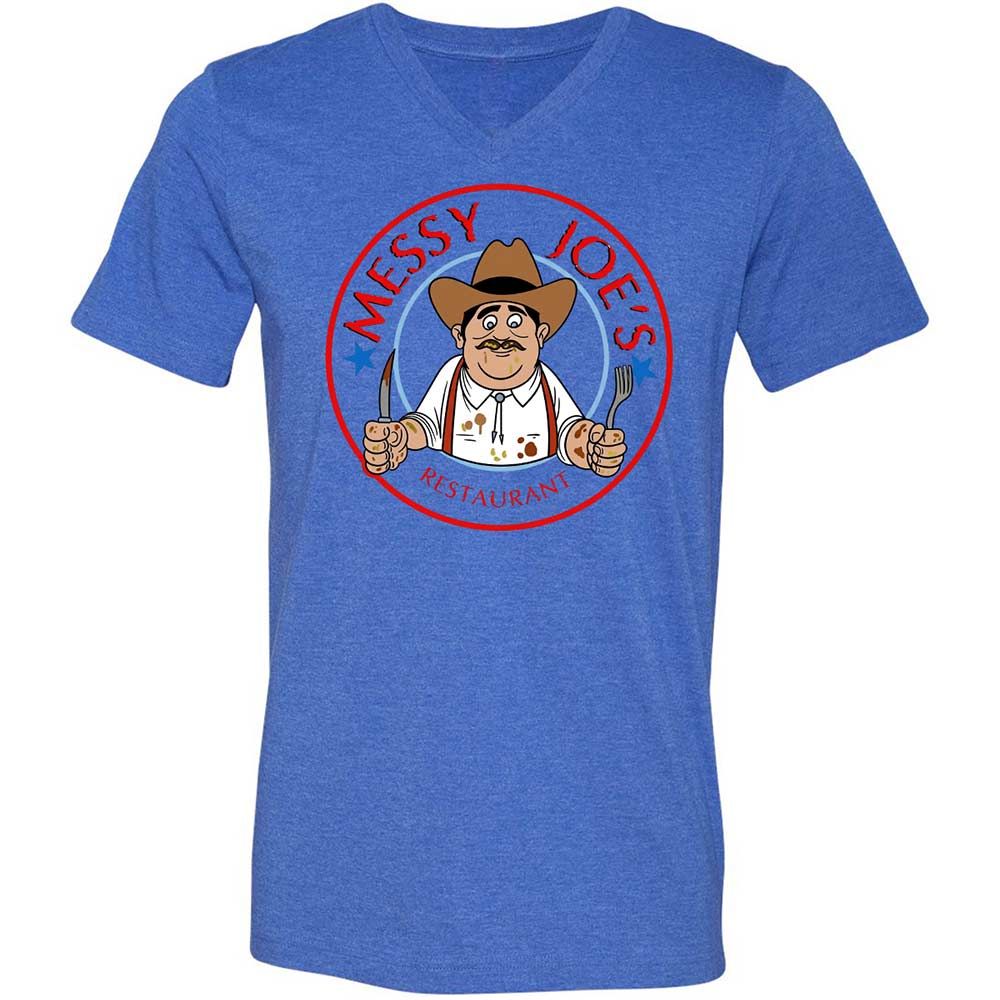 Unisex V-Neck T-Shirt - 5GE4NY99 - Heather True Royal - 4