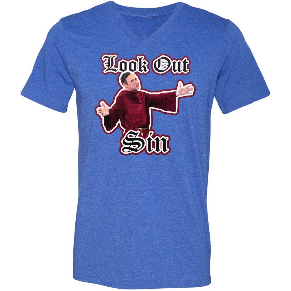 Unisex V-Neck T-Shirt - 779LZF8Z - Heather True Royal - 4