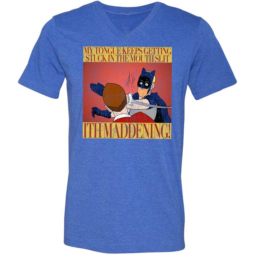 Unisex V-Neck T-Shirt - TWHLQE1W - Heather True Royal - 4