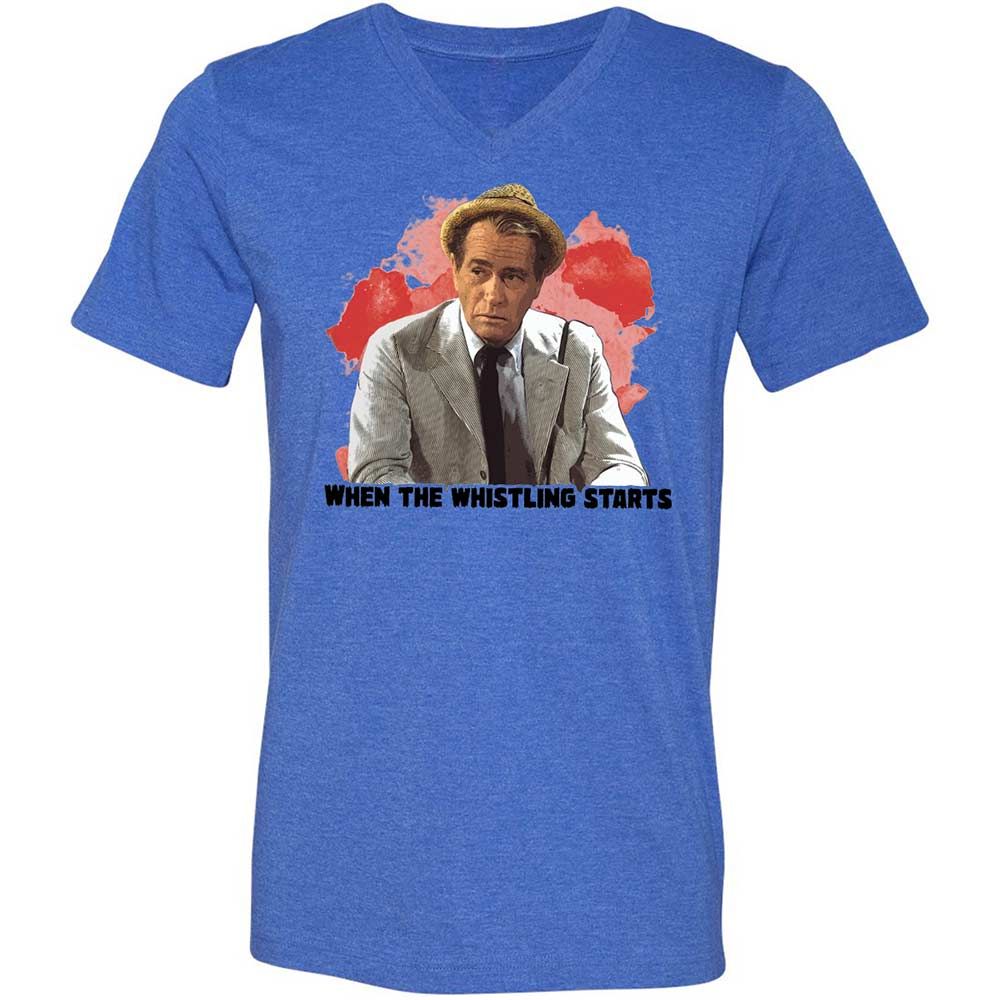 Unisex V-Neck T-Shirt - SKZ93UKW - Heather True Royal - 4