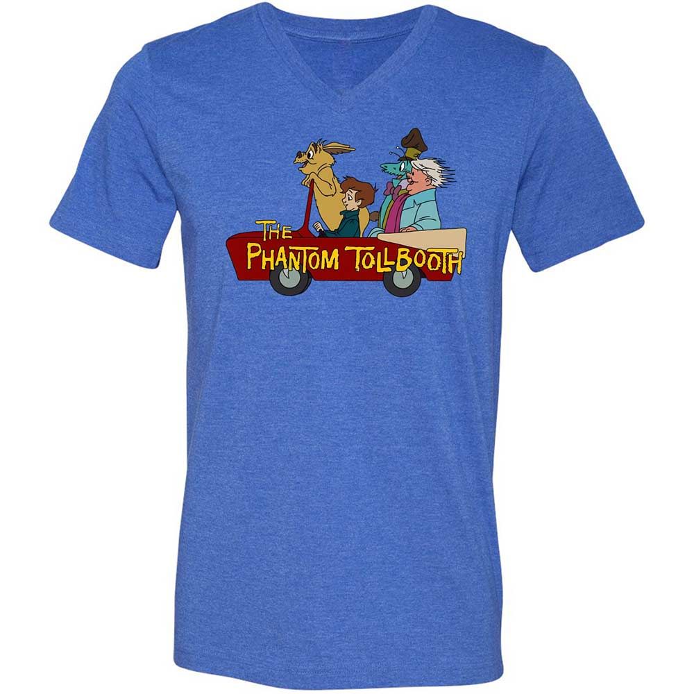 Unisex V-Neck T-Shirt - BRPMXCQW - Heather True Royal - 4