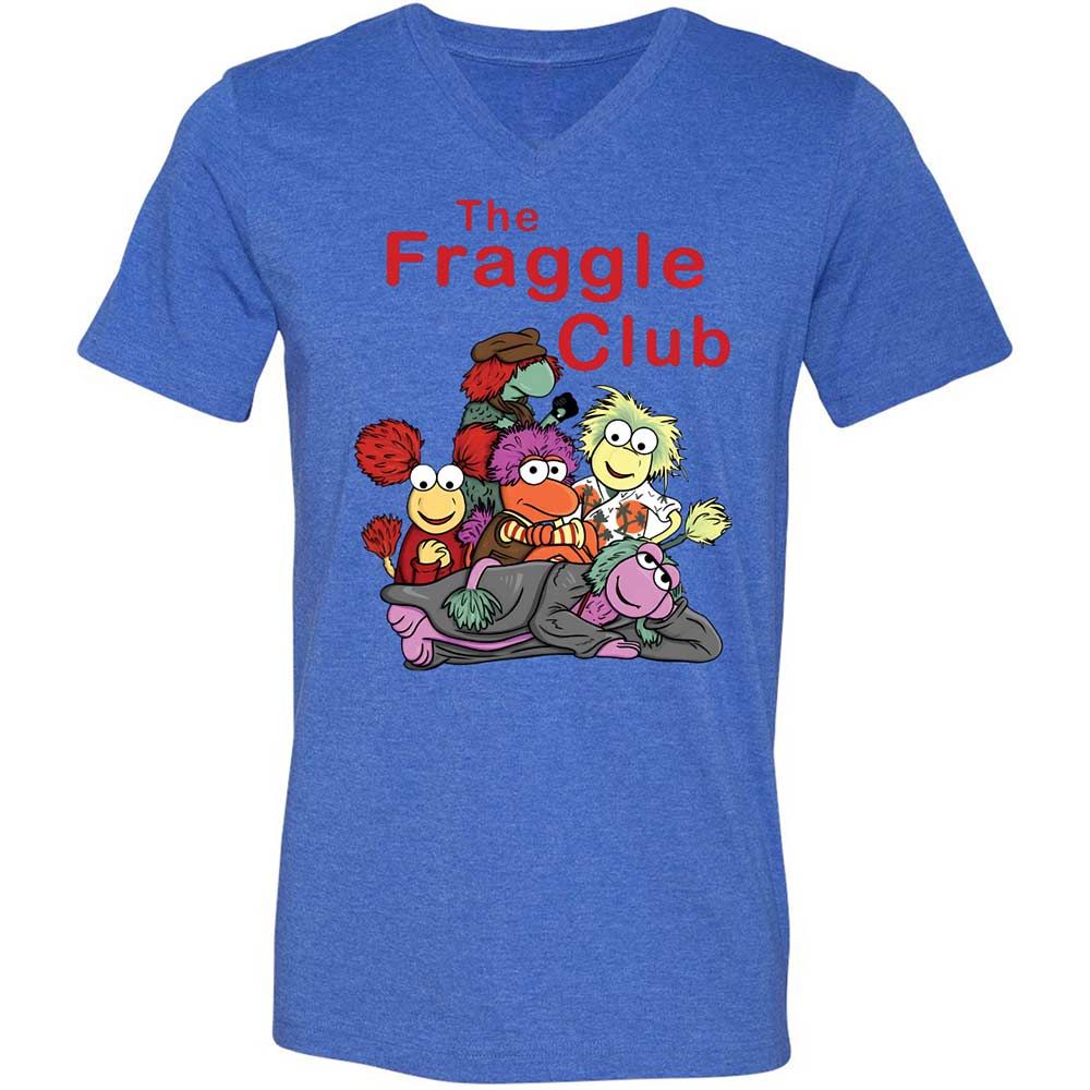Unisex V-Neck T-Shirt - VETTD6V9 - Heather True Royal - 4