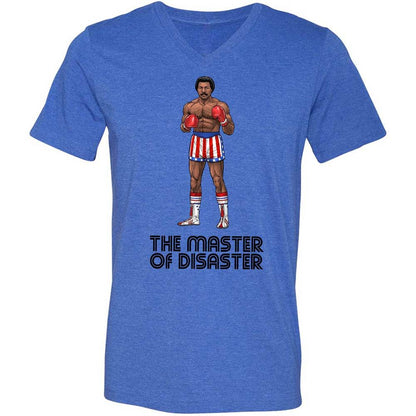 Unisex V-Neck T-Shirt - W3V7PSTU - Heather True Royal - 4