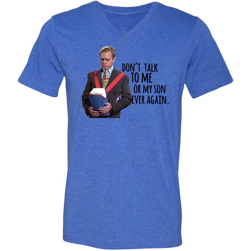Unisex V-Neck T-Shirt - DSAX56PH - Heather True Royal - 4
