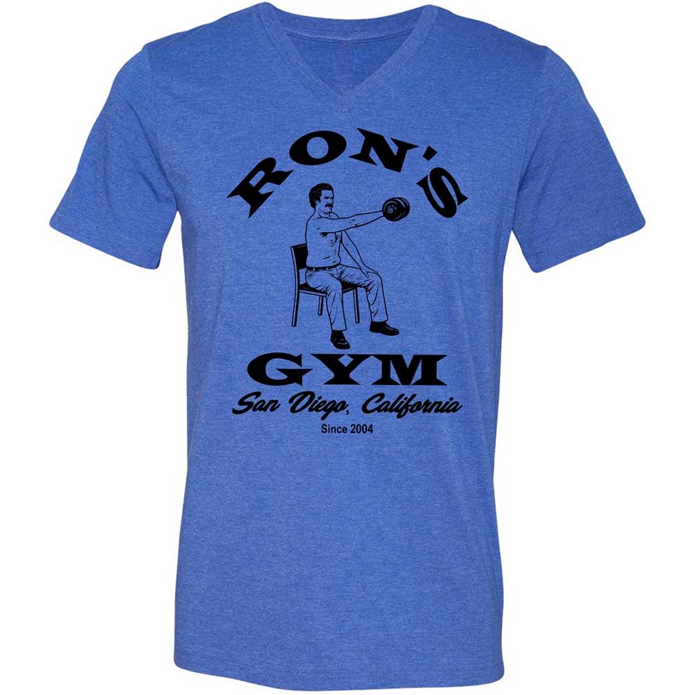 Unisex V-Neck T-Shirt - FQL6P728 - Heather True Royal - 4