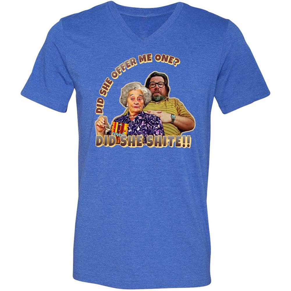 Unisex V-Neck T-Shirt - 5ELJMM3V - Heather True Royal - 4