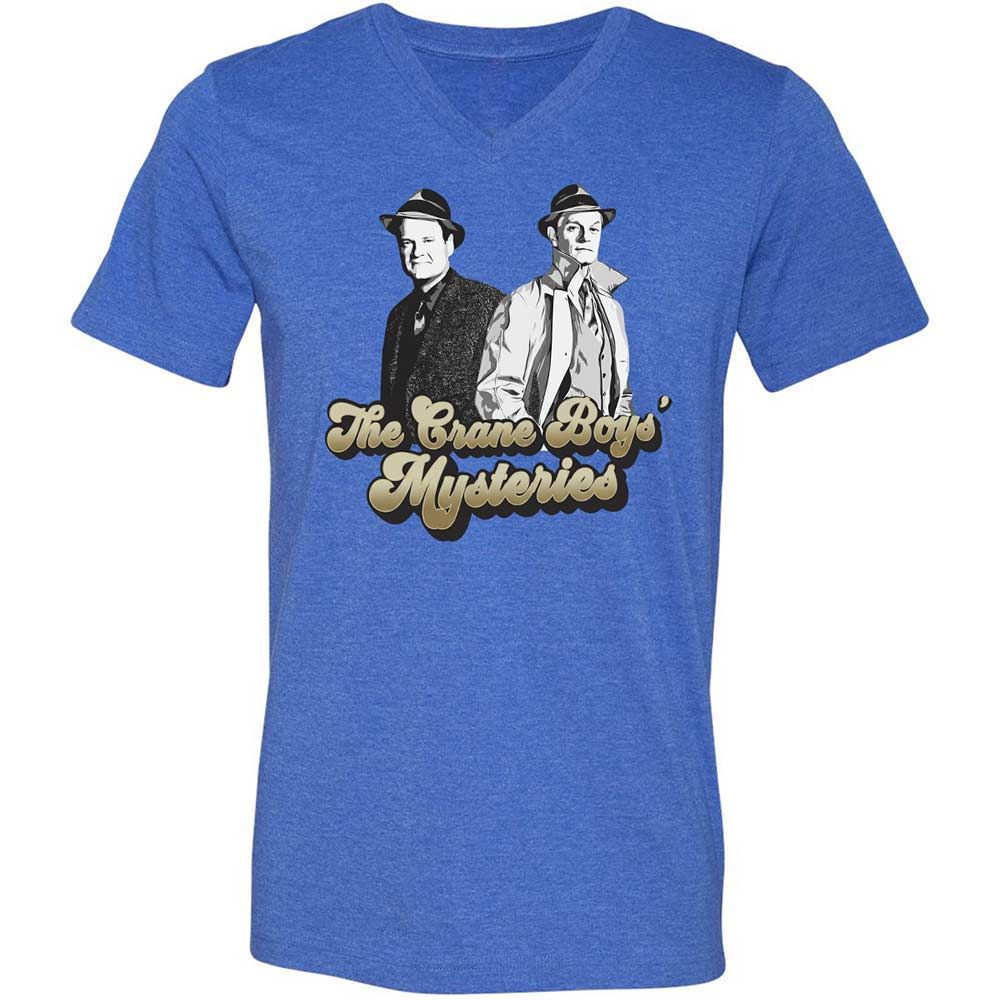 Unisex V-Neck T-Shirt - 35D6P8BD - Heather True Royal - 4