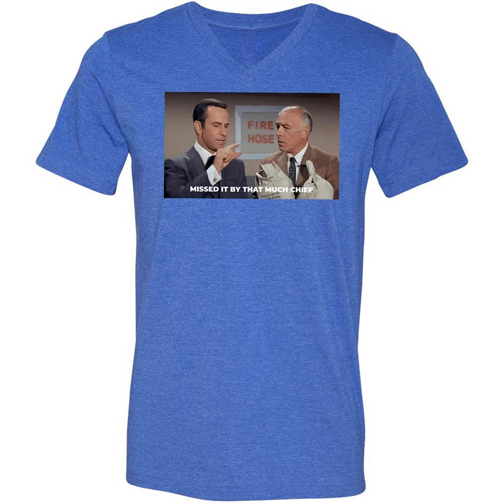 Unisex V-Neck T-Shirt - 5114RHL7 - Heather True Royal - 4