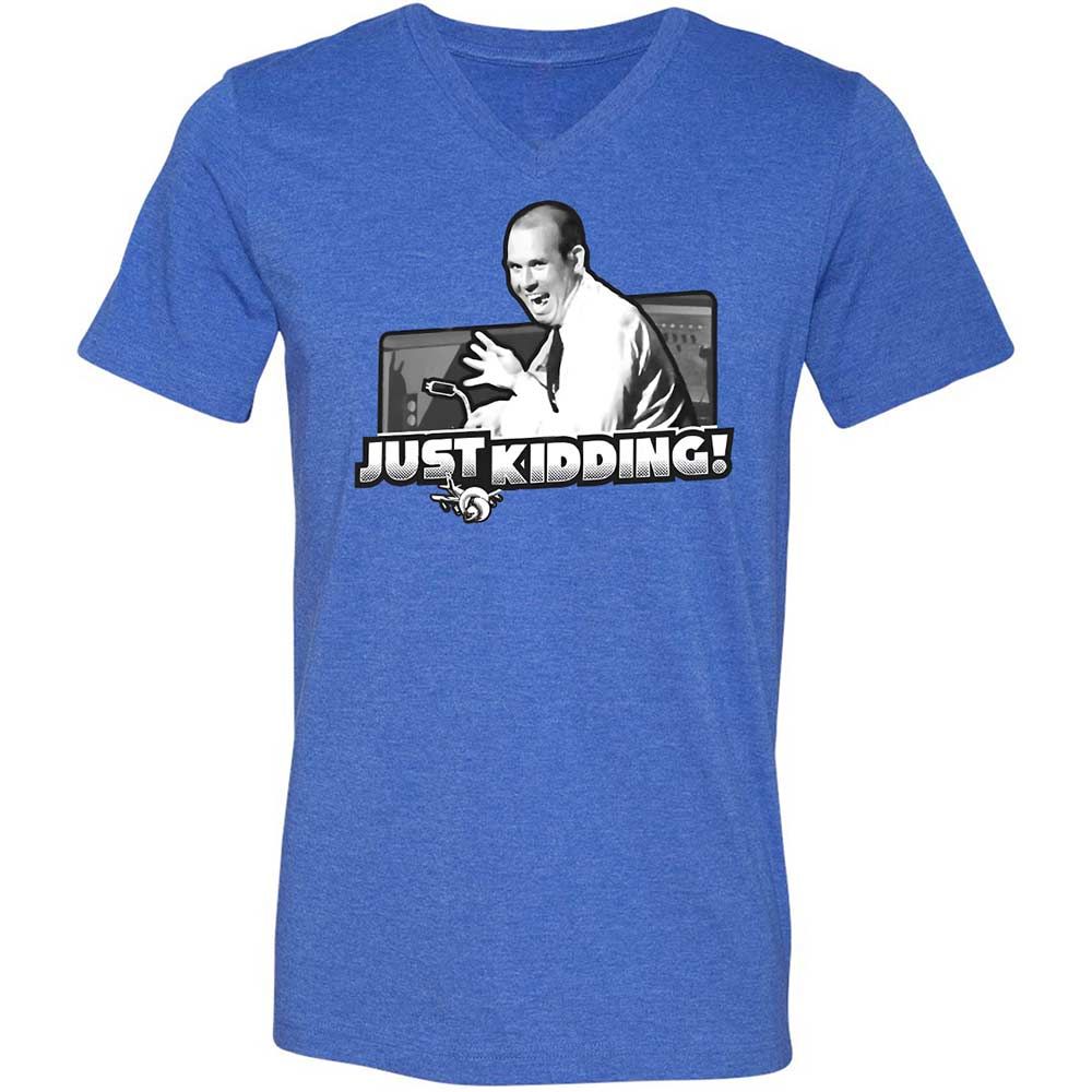 Unisex V-Neck T-Shirt - JZWFLF69 - Heather True Royal - 4