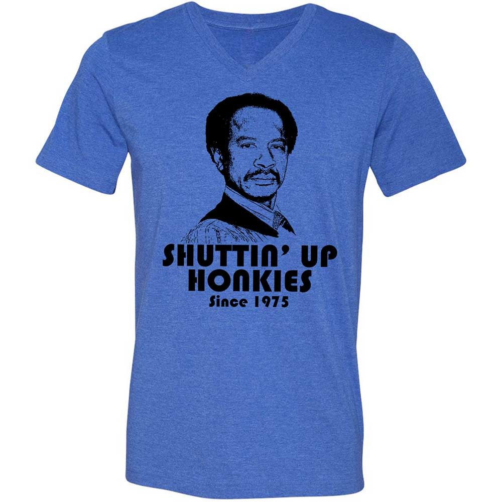 Unisex V-Neck T-Shirt - 3W5CUR5W - Heather True Royal - 4