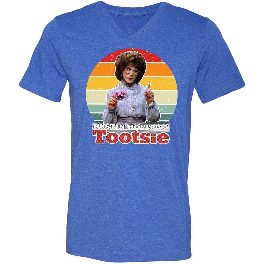 Unisex V-Neck T-Shirt - NCAGKSYR - Heather True Royal - 4
