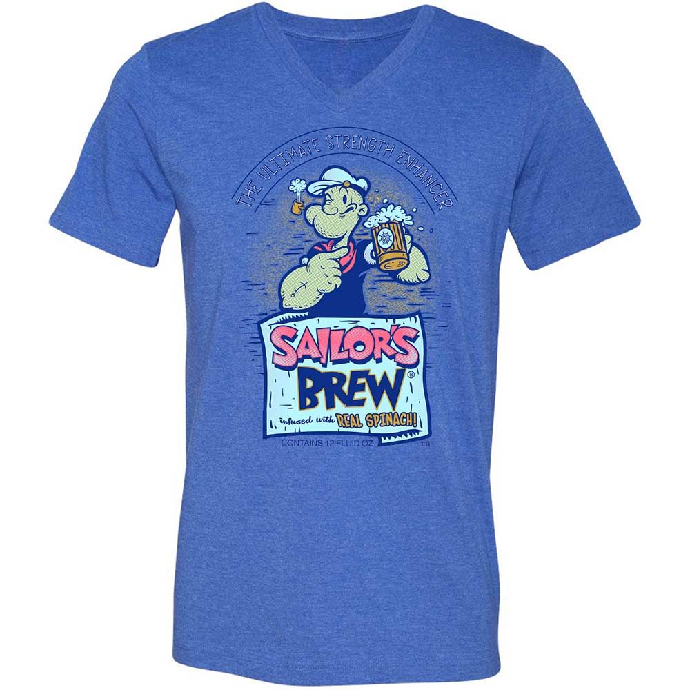 Unisex V-Neck T-Shirt - 6WMN7SPM - Heather True Royal - 4