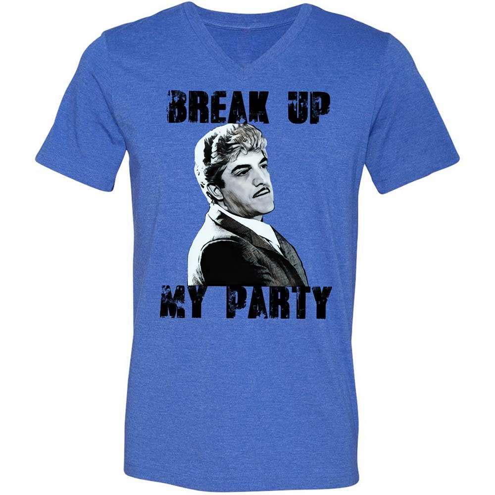 Unisex V-Neck T-Shirt - C1PTR55T - Heather True Royal - 4