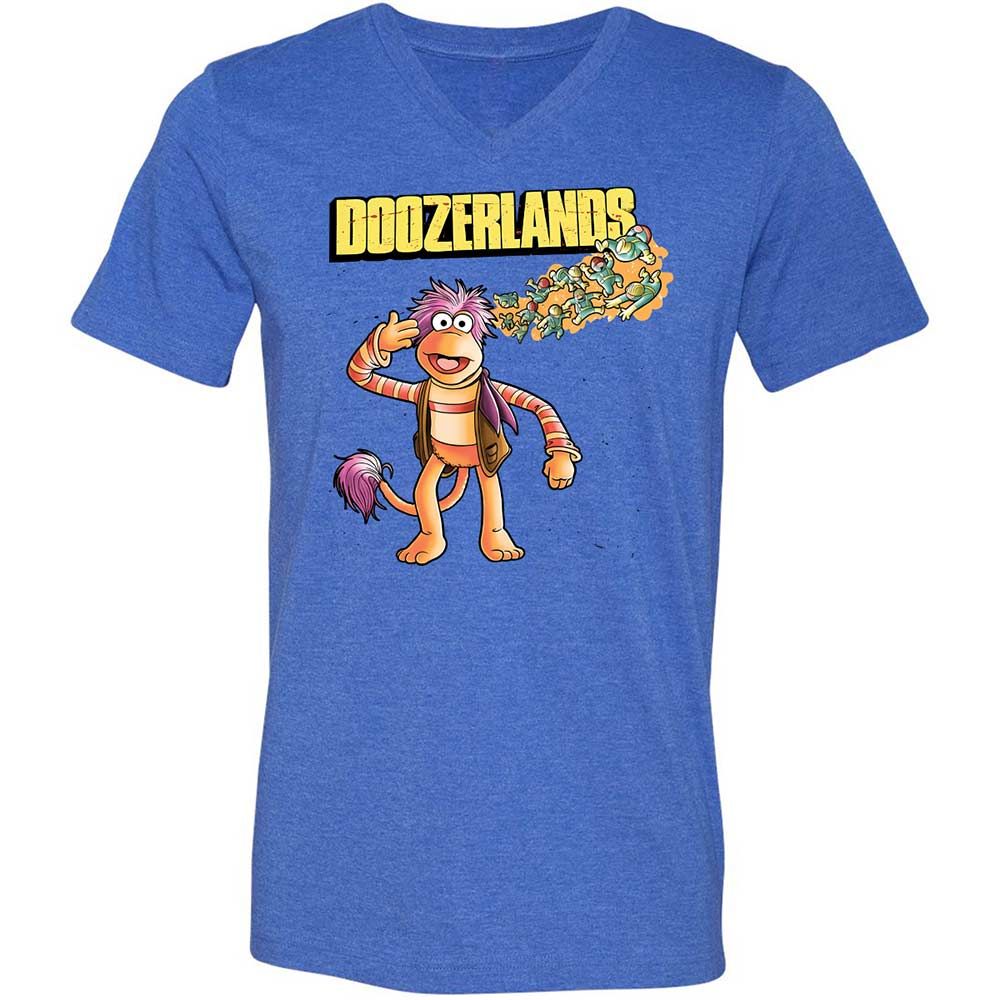 Unisex V-Neck T-Shirt - 3R6U3GJK - Heather True Royal - 4