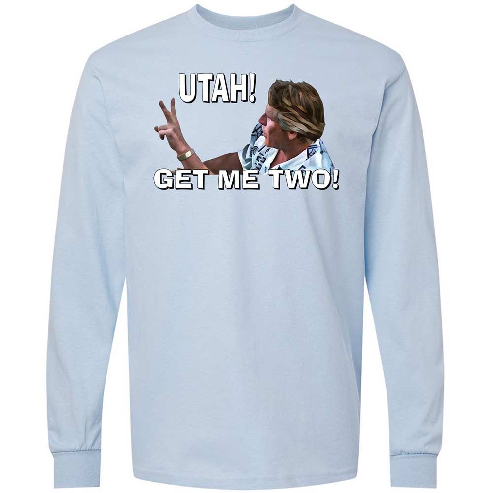 Long Sleeve T-Shirt - H69C3CDQ - Light Blue - 4
