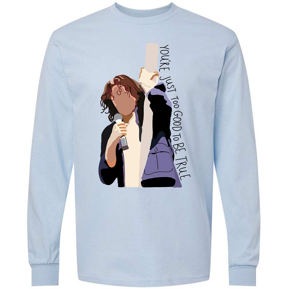 Long Sleeve T-Shirt - B1E4SJT9 - Light Blue - 4