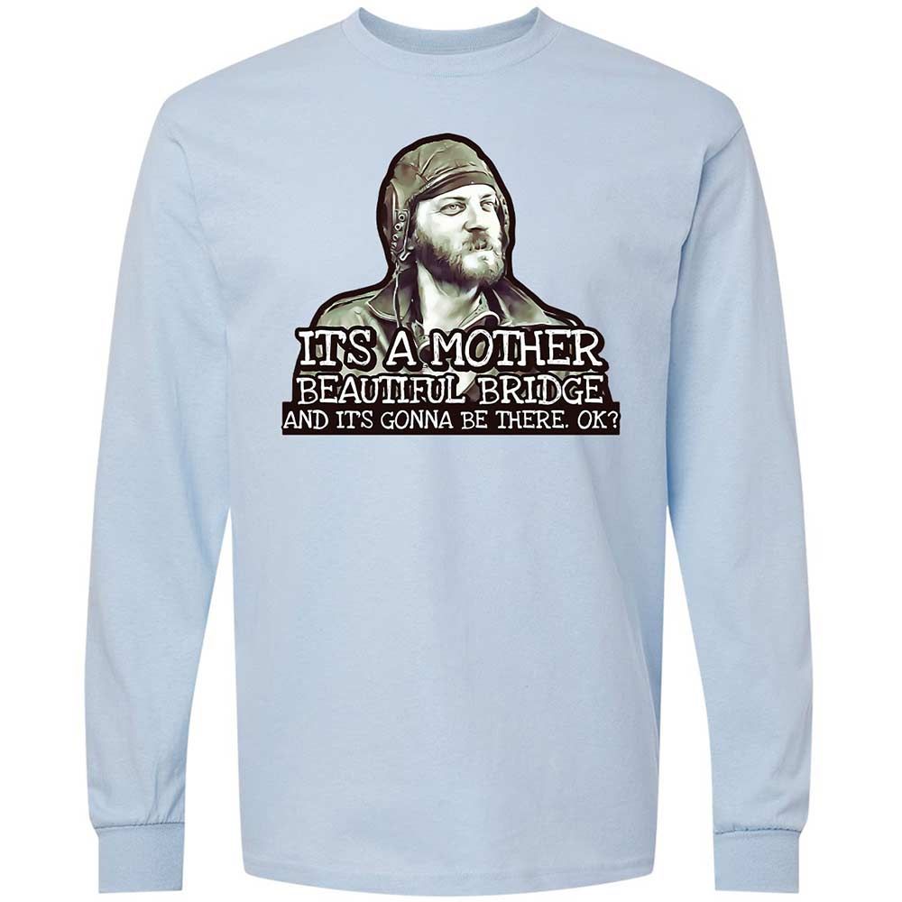 Long Sleeve T-Shirt - LUVKTDNF - Light Blue - 4