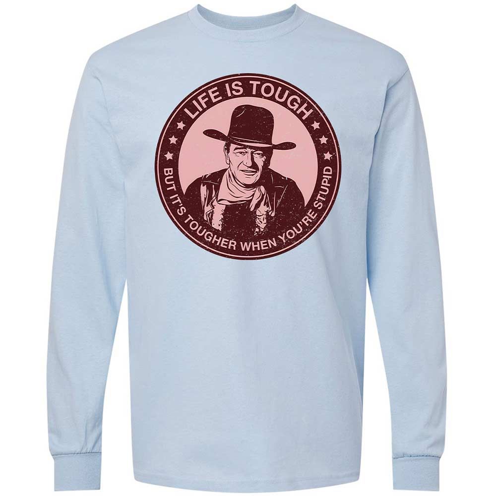 Long Sleeve T-Shirt - E6ZMKBBC - Light Blue - 4