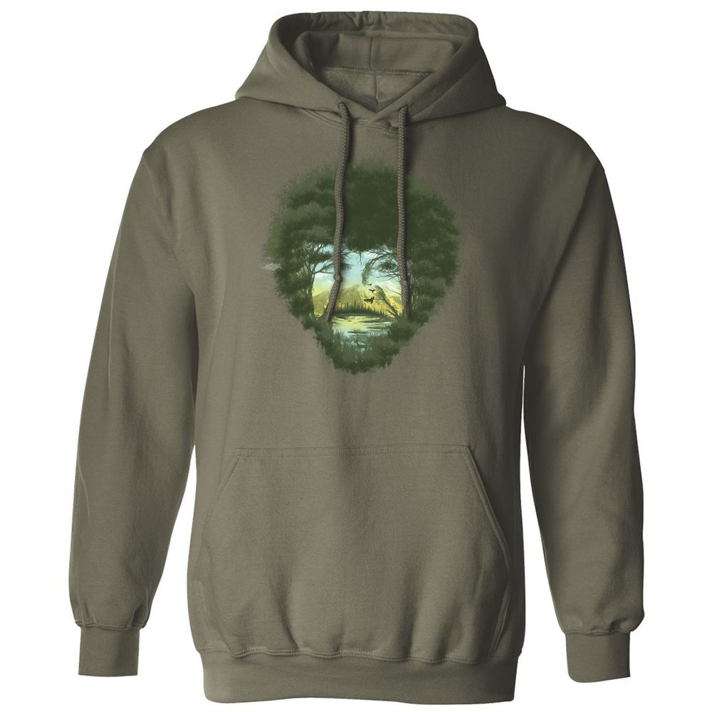 Classic Unisex Hoodie - 6K7C6EA6 - Military Green - 4