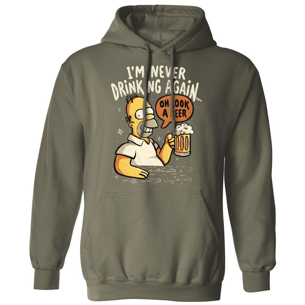 Classic Unisex Hoodie - TS6NVQFX - Military Green - 4