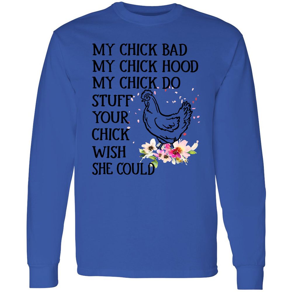 Long Sleeve T-Shirt - QZ9V13M7 - Royal - 4