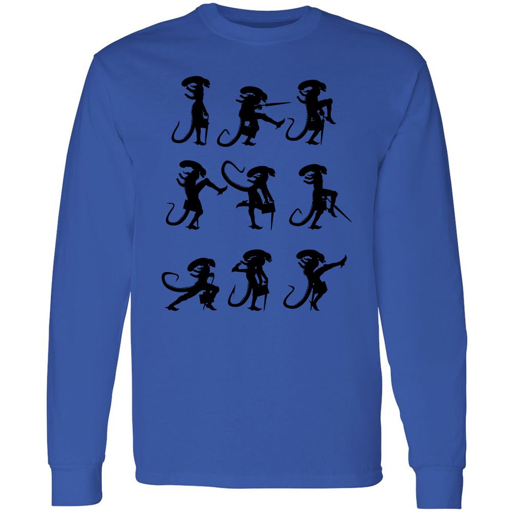 Long Sleeve T-Shirt - 4XWCW9LJ - Royal - 4