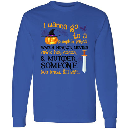 Long Sleeve T-Shirt - 6E9SEGP5 - Royal - 4