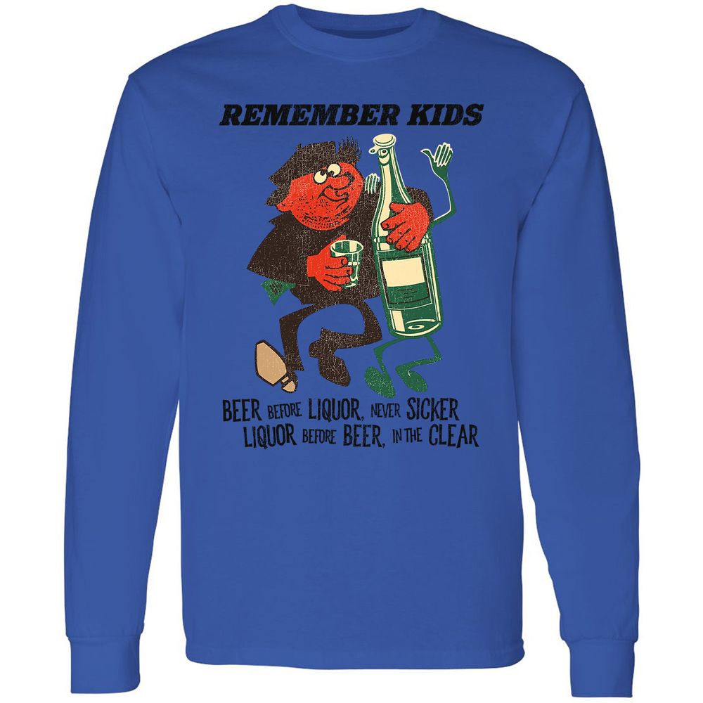 Long Sleeve T-Shirt - BL7VNV9Z - Royal - 4