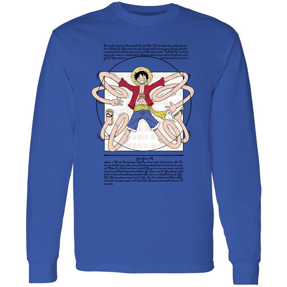 Long Sleeve T-Shirt - CG6R8PGU - Royal - 4