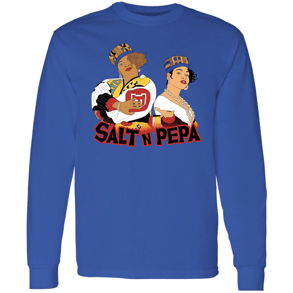 Long Sleeve T-Shirt - White - Royal - 4