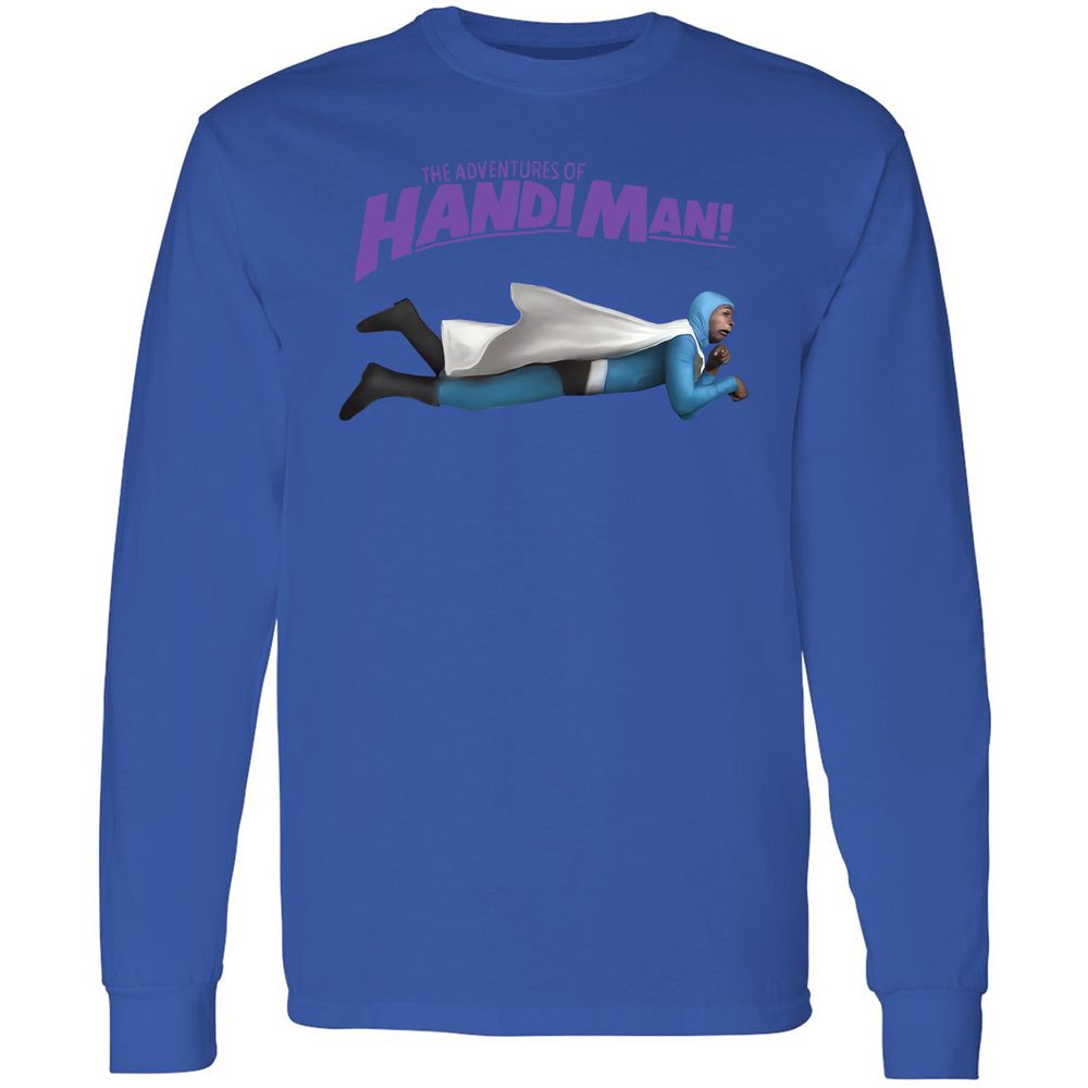 Long Sleeve T-Shirt - BXS9GBJU - Royal - 4