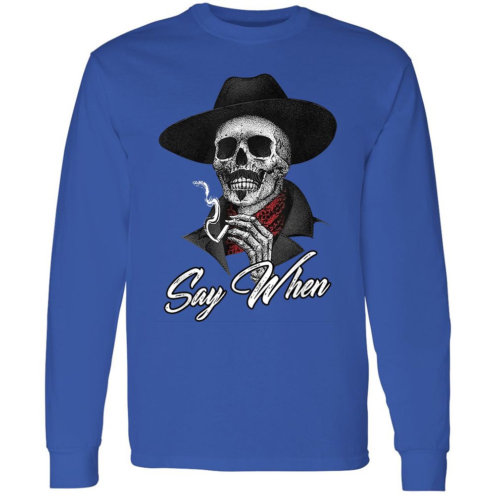 Long Sleeve T-Shirt - 46QYBKAG - Royal - 4