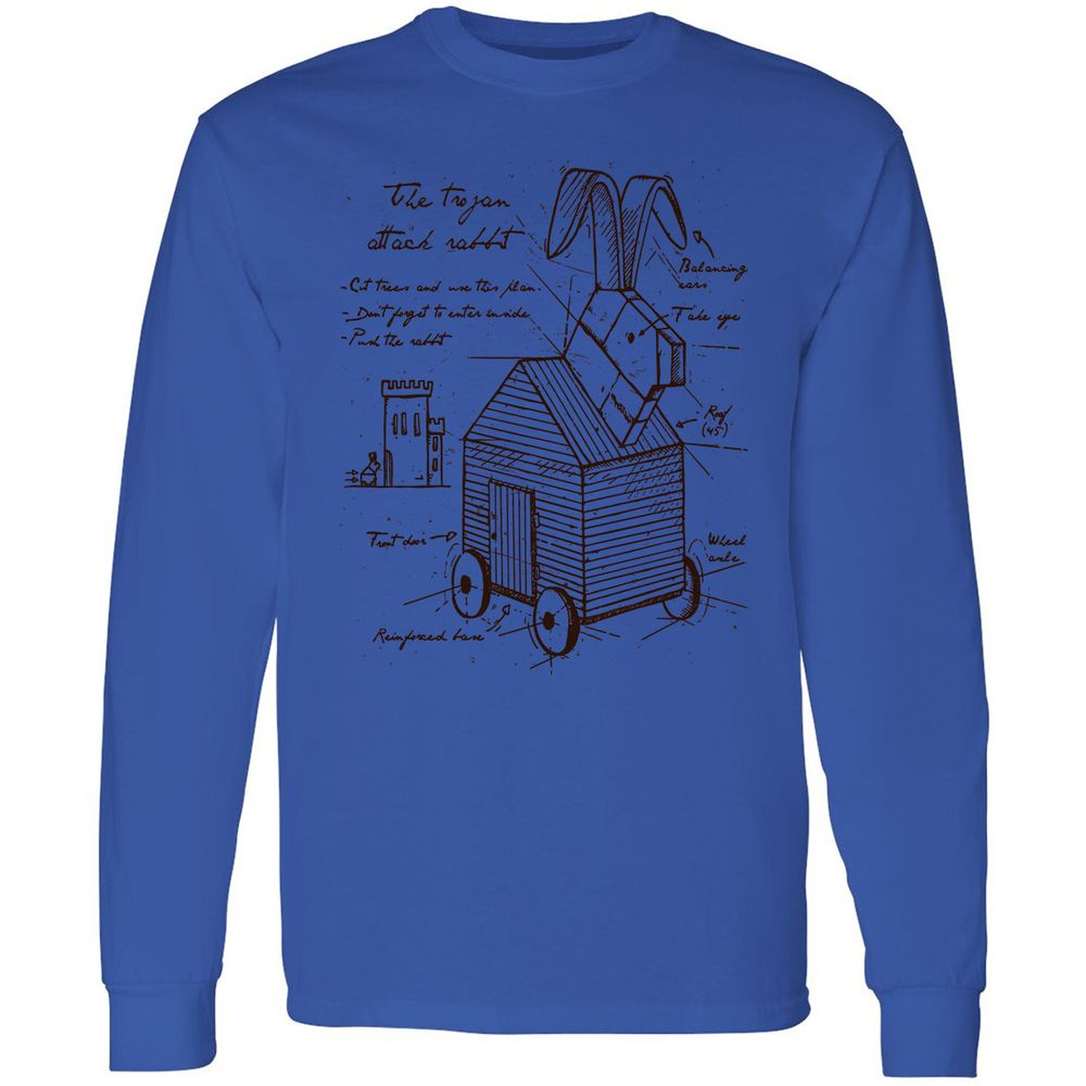 Long Sleeve T-Shirt - 8H9NA3BT - Royal - 4