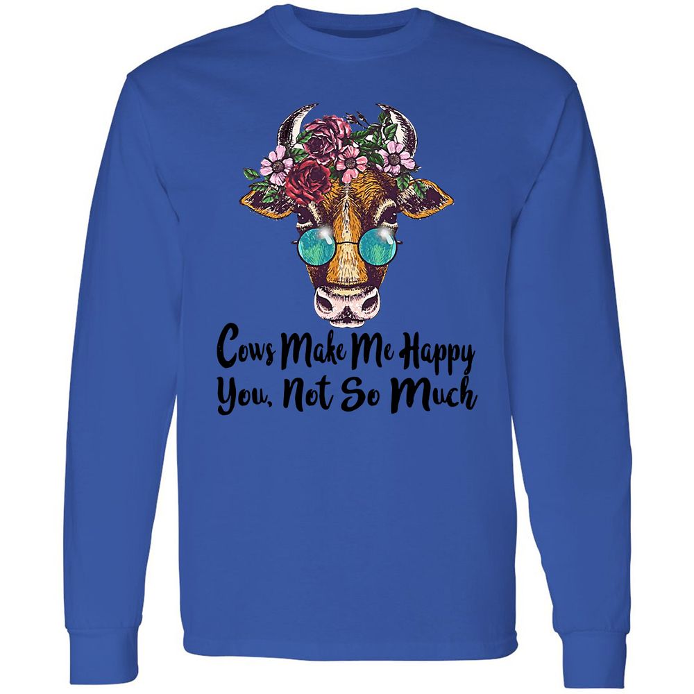 Long Sleeve T-Shirt - H96NU3QW - Royal - 4