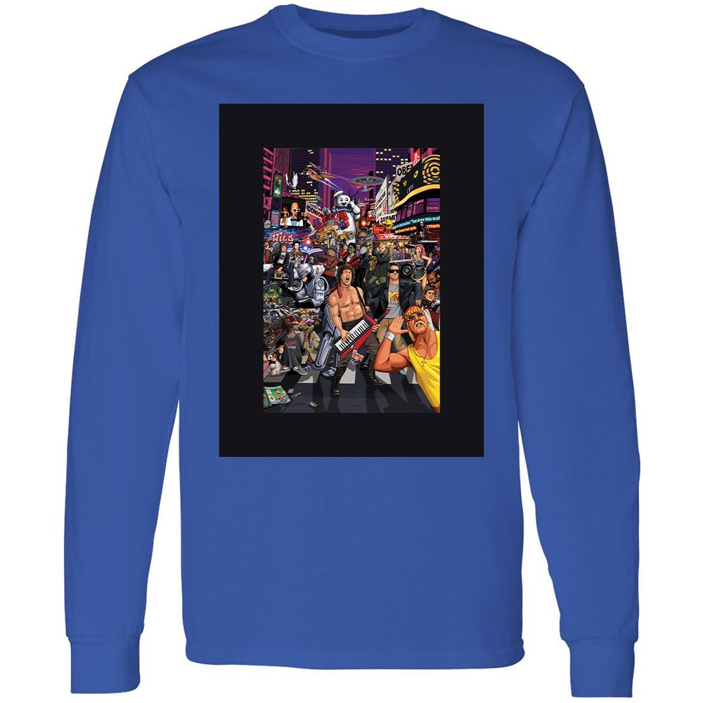 Long Sleeve T-Shirt - V1JUW73C - Royal - 4