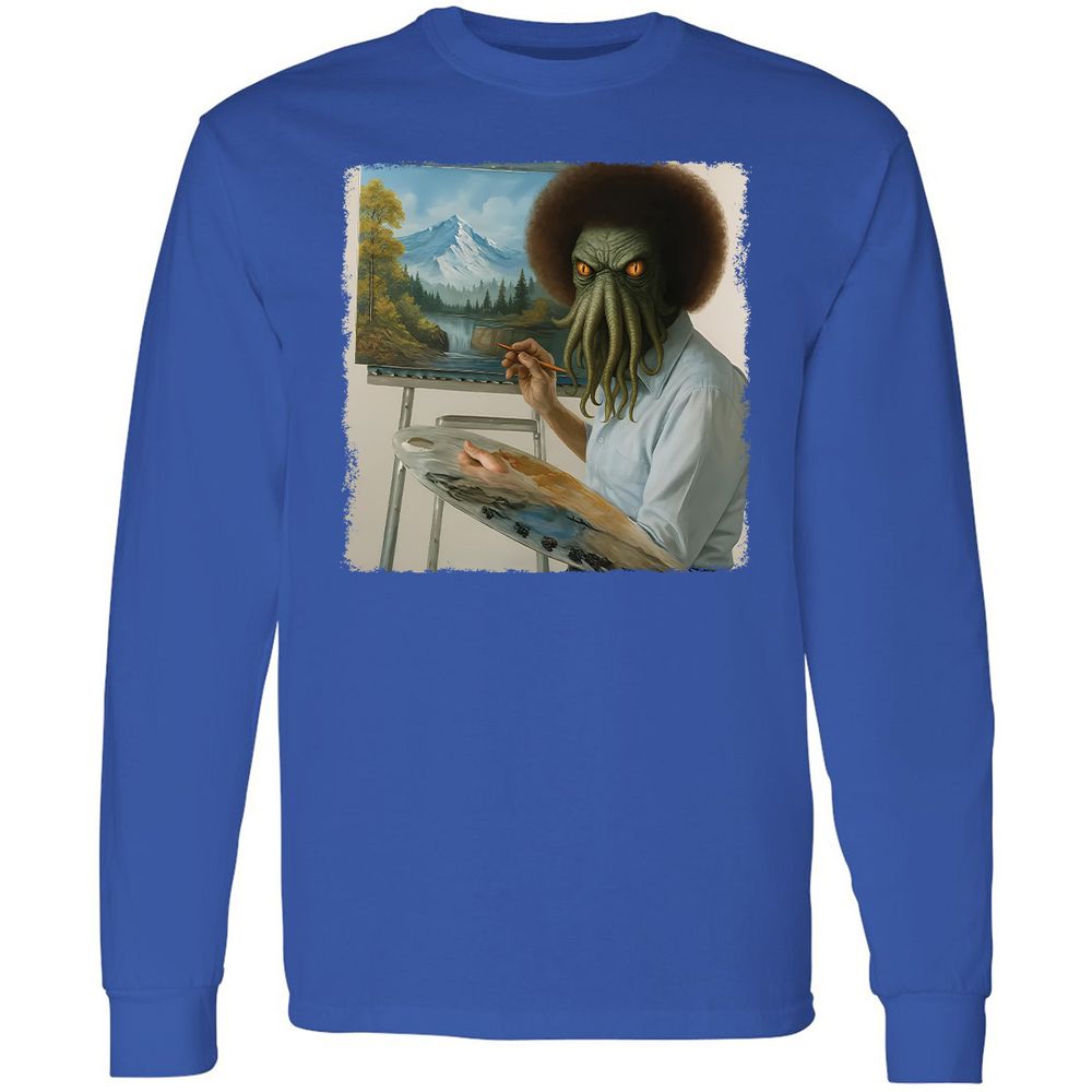 Long Sleeve T-Shirt - WJ2Q7HXE - Royal - 4
